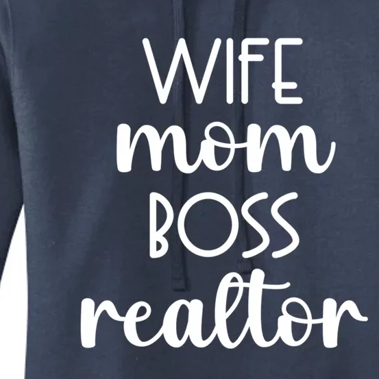 Wife Mom Boss Realtor Real Estate Agent Gift Women's Pullover Hoodie