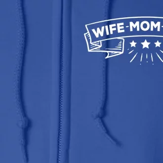 Wife Mom Boss Cute Gift Full Zip Hoodie