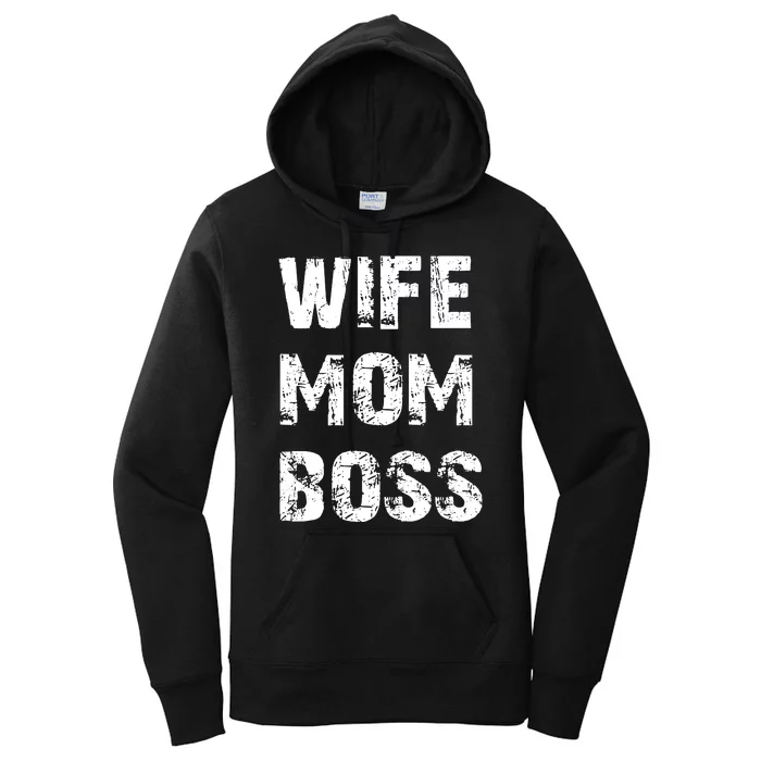 Wife Mom Boss Women's Pullover Hoodie