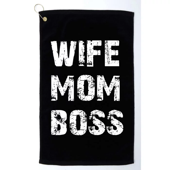 Wife Mom Boss Platinum Collection Golf Towel