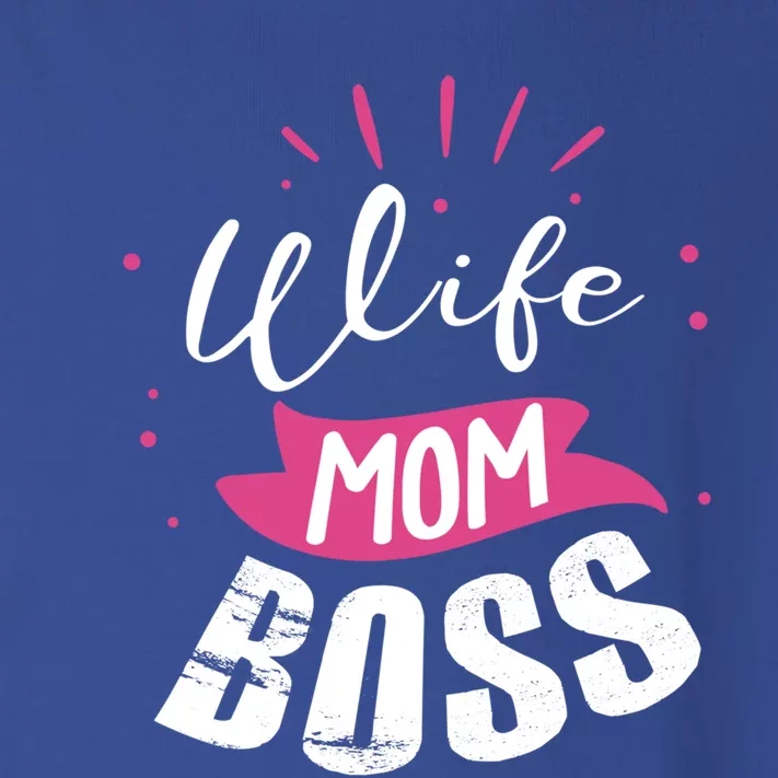 Wife Mom Boss Wife Mum Chef Meaningful Gift Toddler Long Sleeve Shirt