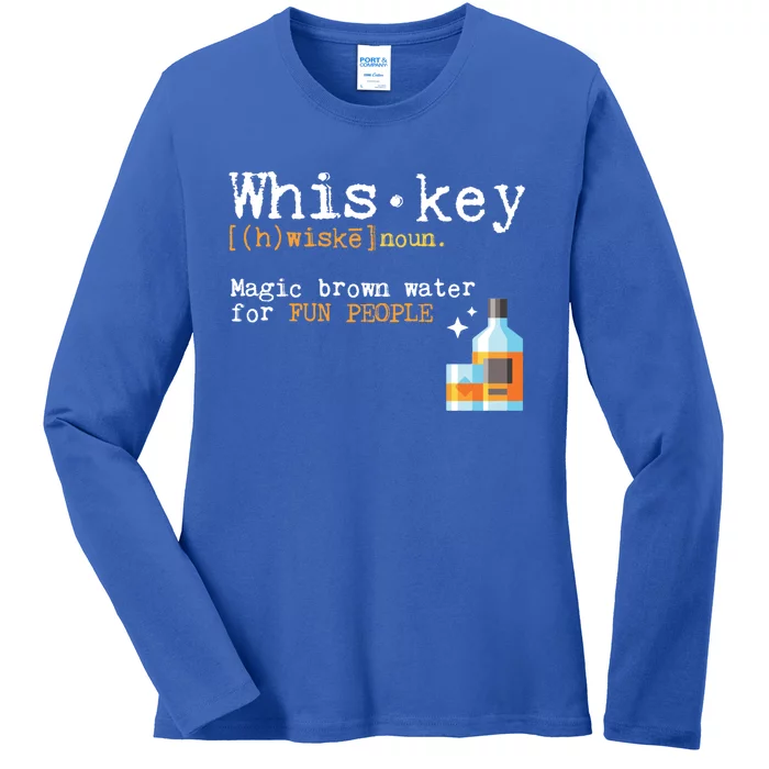 Whiskey Magic Brown Water For Fun People Gift Ing Ers Funny Gift Ladies Long Sleeve Shirt