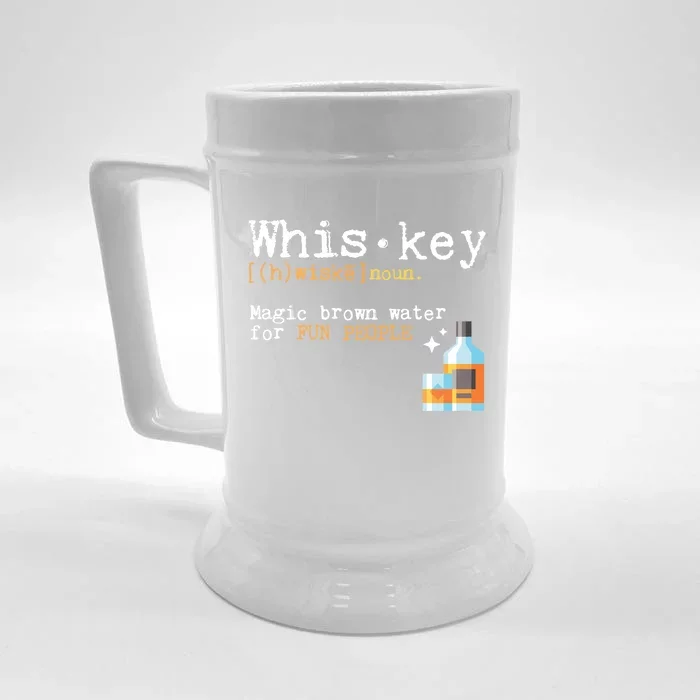 Whiskey Magic Brown Water For Fun People Gift Ing Ers Funny Gift Front & Back Beer Stein