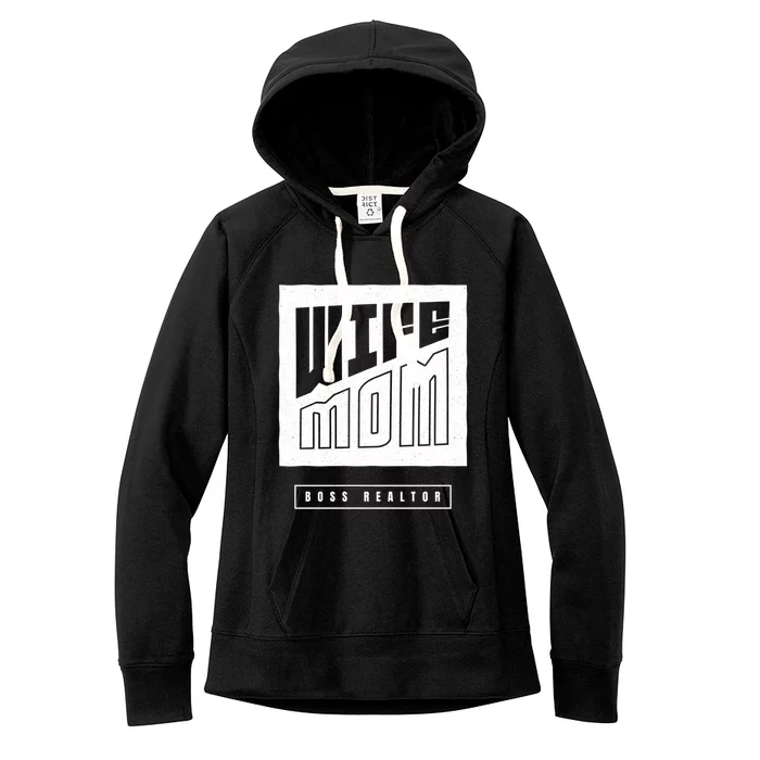 Wife Mom Boss Realtor Female Career Agents Gift Women's Fleece Hoodie