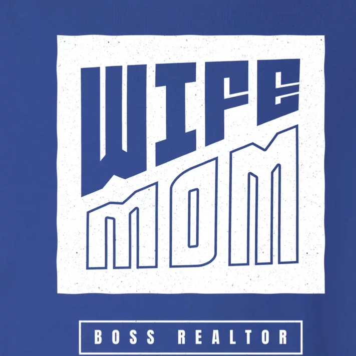 Wife Mom Boss Realtor Female Career Agents Gift Toddler Long Sleeve Shirt