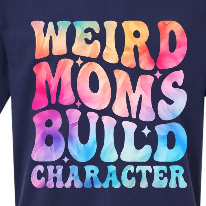 Weird Moms Build Character MotherS Day Graphic Sueded Cloud Jersey T-Shirt