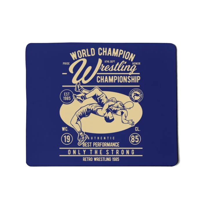 Wrestling Men Boy Wrestle Retro Wrestler Funny Wrestling Mousepad