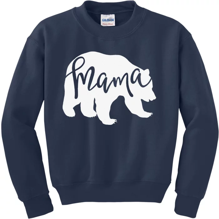 Womens Mama Bear Momma Family Matching Mother's Day Inspired Kids Sweatshirt