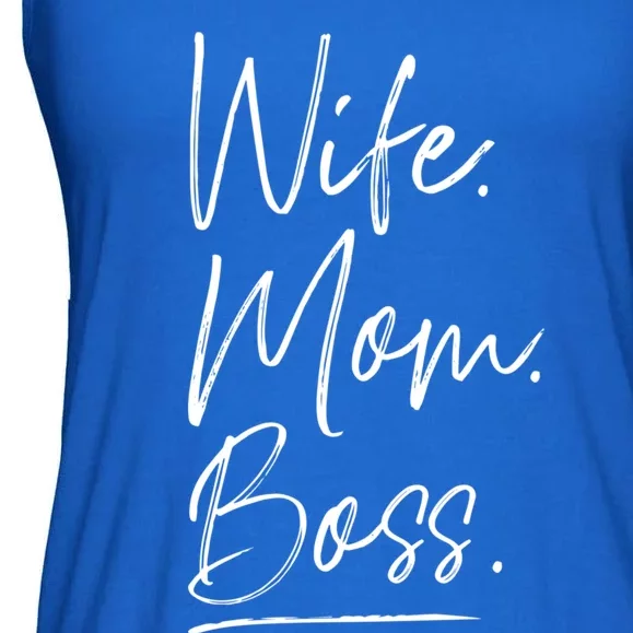 Wife Mom Boss Gift Ladies Essential Flowy Tank