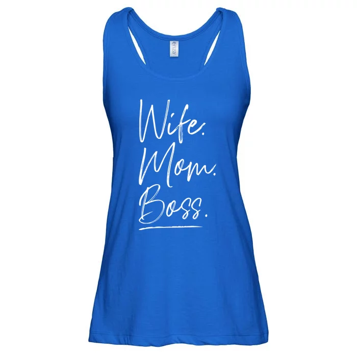 Wife Mom Boss Gift Ladies Essential Flowy Tank