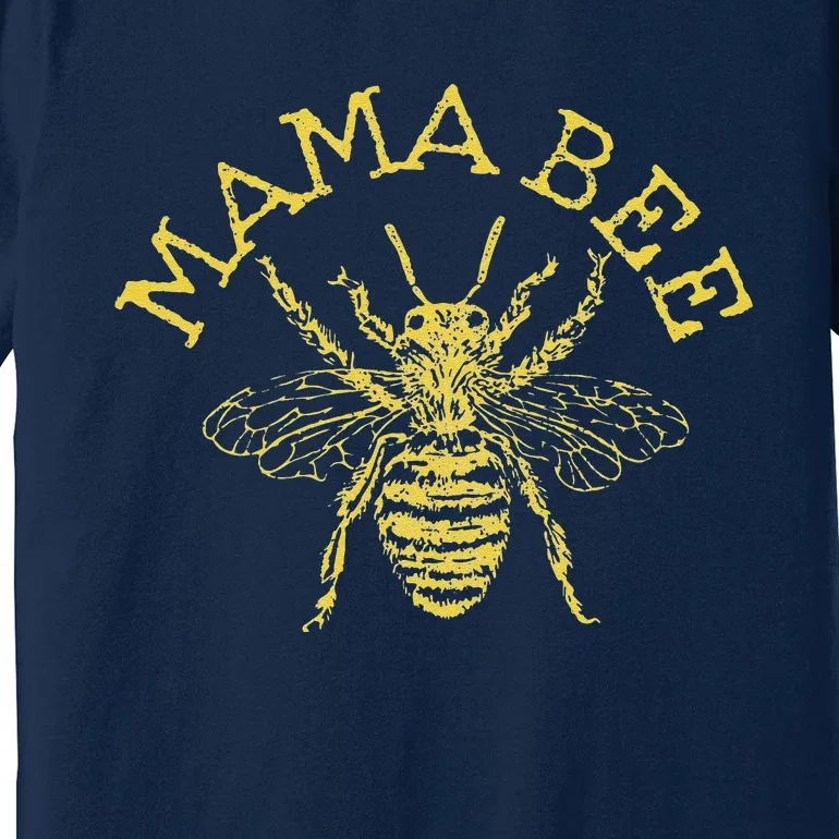 Womens Mama Bee Cute Funny Beekeeper Mother's Day Bee Lover Gift Premium T-Shirt