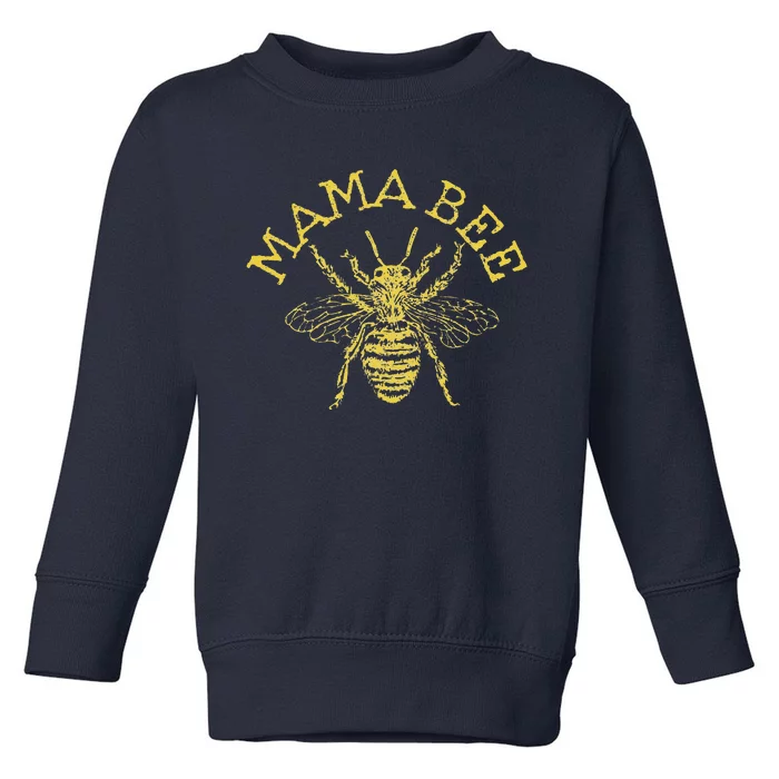 Womens Mama Bee Cute Funny Beekeeper Mother's Day Bee Lover Gift Toddler Sweatshirt