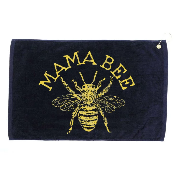 Womens Mama Bee Cute Funny Beekeeper Mother's Day Bee Lover Gift Grommeted Golf Towel