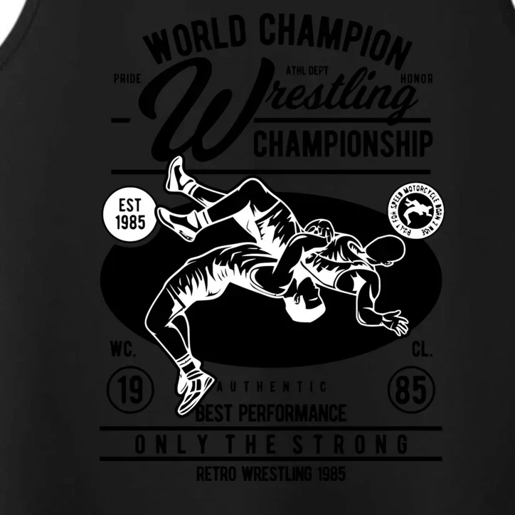 Wrestling Men Boy Wrestle Retro Wrestler Funny Wrestling Performance Tank