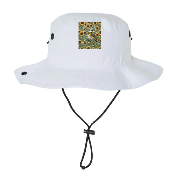 Western Meadowlark Bird Surrounded By Sunflowers Gift Legacy Cool Fit Booney Bucket Hat