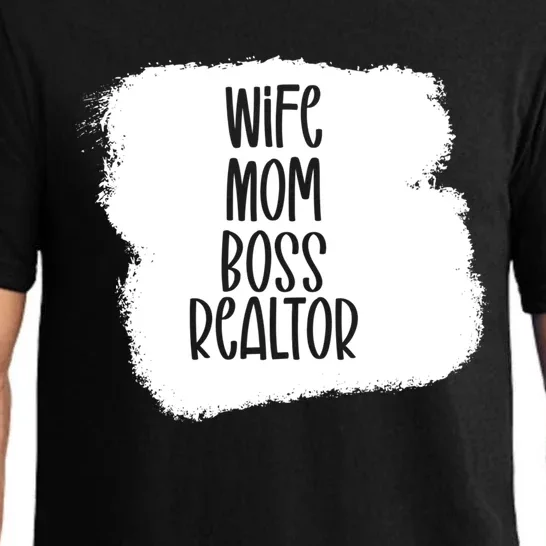 Wife Mom Boss Realtor Funny Real Estate Agent Gift Pajama Set