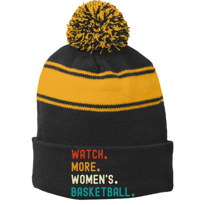 Watch More Basketball Stripe Pom Pom Beanie