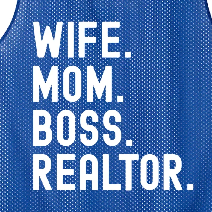 Wife Mom Boss Realtor Real Estate Agent Gift Mesh Reversible Basketball Jersey Tank