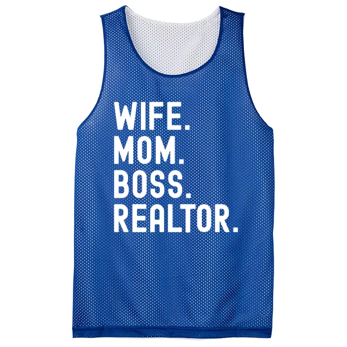 Wife Mom Boss Realtor Real Estate Agent Gift Mesh Reversible Basketball Jersey Tank