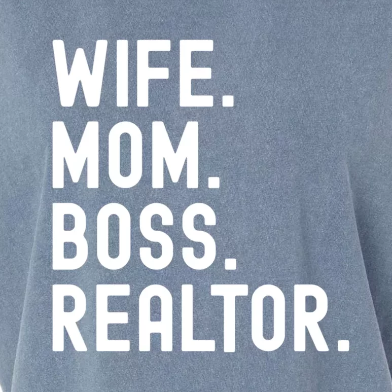 Wife Mom Boss Realtor Real Estate Agent Gift Garment-Dyed Women's Muscle Tee