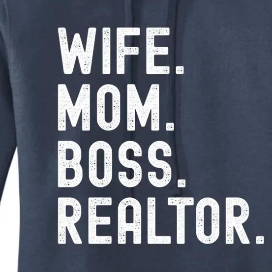 Wife Mom Boss Realtor Real Estate Agent Cool Gift Women's Pullover Hoodie