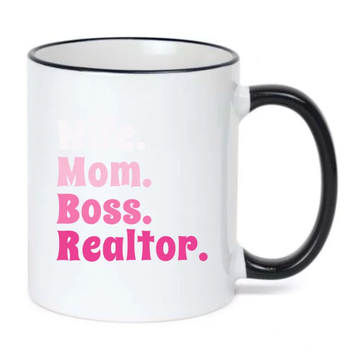 Wife Mom Boss Realtor Real Estate Agent Gift Black Color Changing Mug