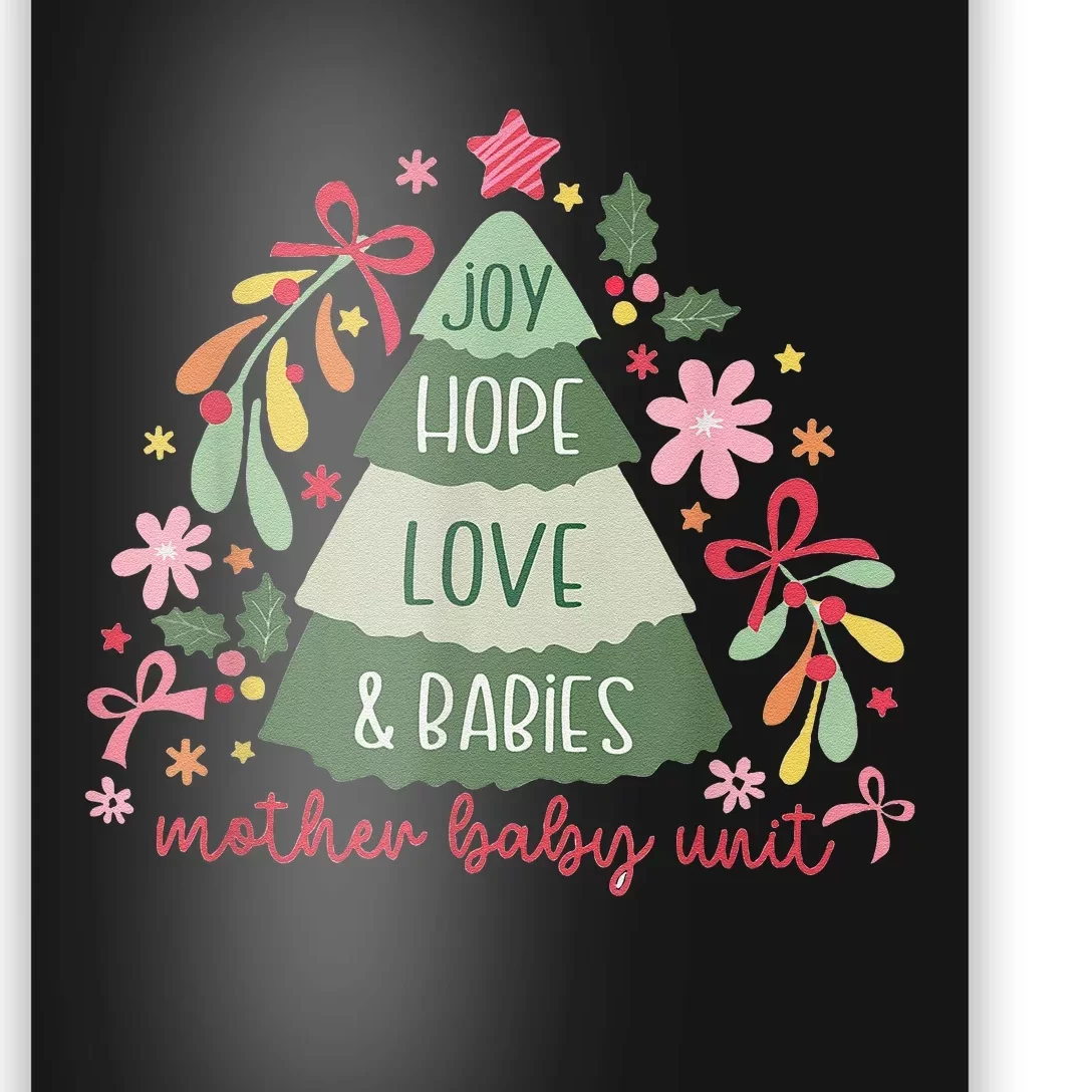 Women Mother Baby Nurse Christmas Holiday Mbu Nurse Poster