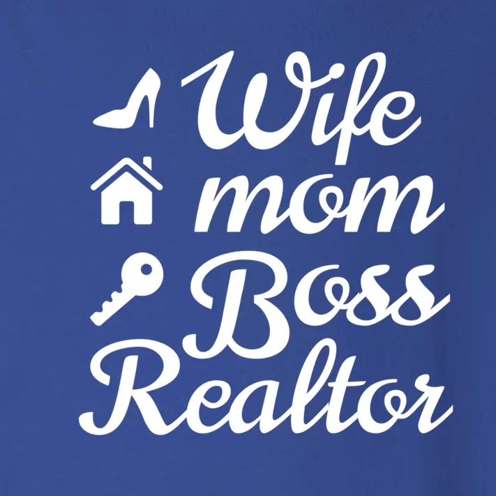 Wife Mom Boss Realtor Great Gift Toddler Long Sleeve Shirt