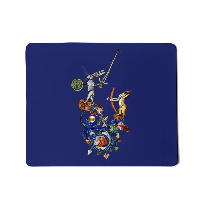 Weird Medieval Bestiary Killer Rabbits With Sword And Bow Mousepad