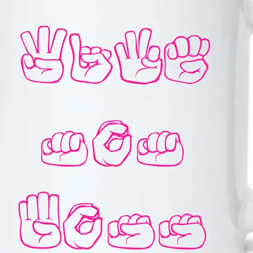 Wife Mom Boss Sign Language Cool Gift Black Color Changing Mug