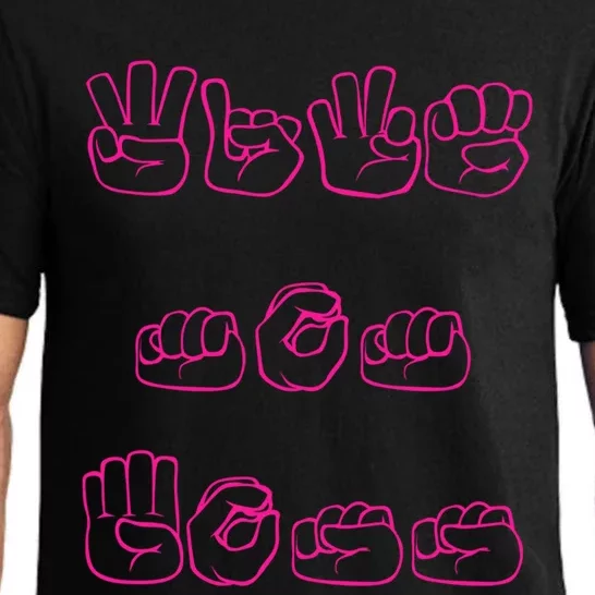 Wife Mom Boss Sign Language Cool Gift Pajama Set