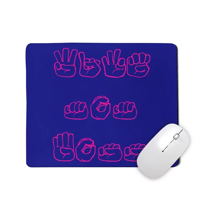 Wife Mom Boss Sign Language Cool Gift Mousepad