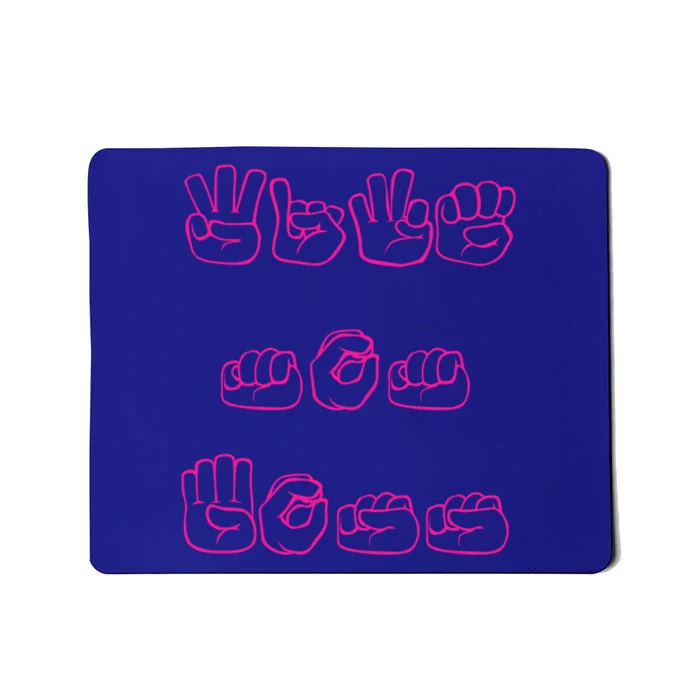 Wife Mom Boss Sign Language Cool Gift Mousepad