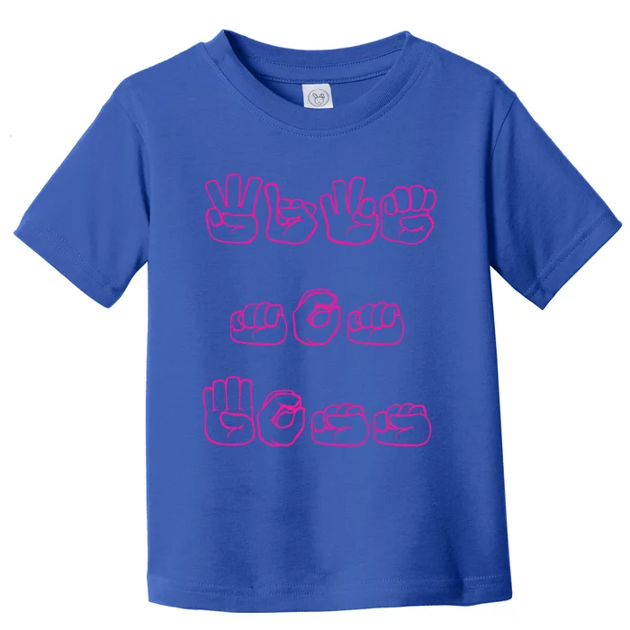 Wife Mom Boss Sign Language Cool Gift Toddler T-Shirt