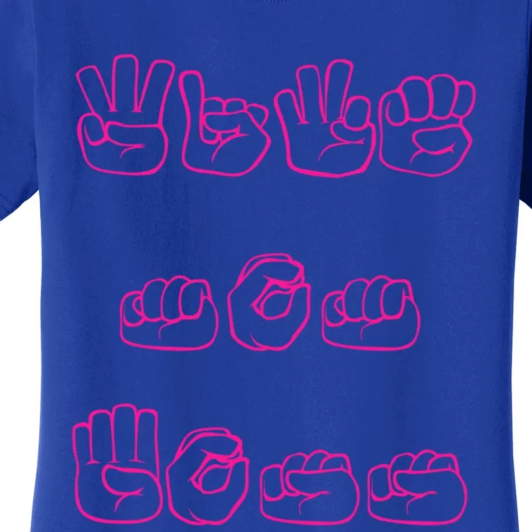 Wife Mom Boss Sign Language Cool Gift Women's T-Shirt