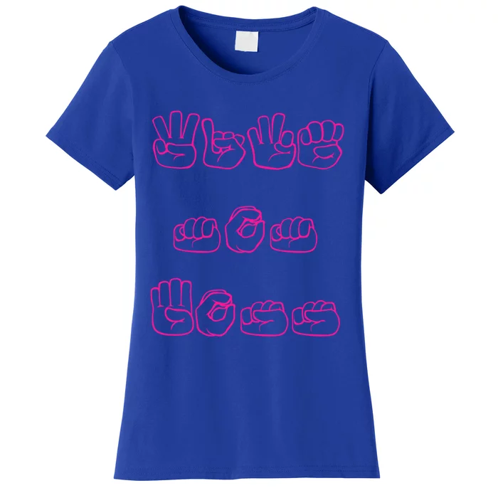 Wife Mom Boss Sign Language Cool Gift Women's T-Shirt