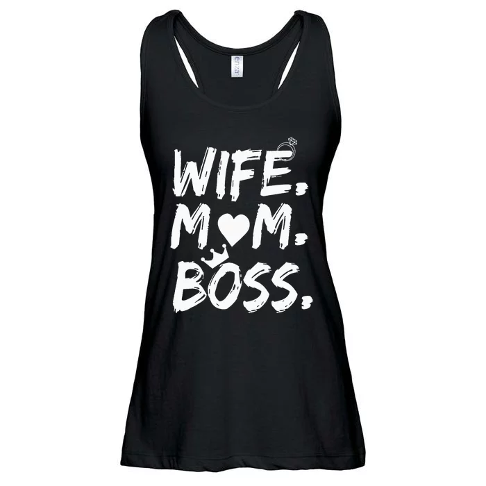 Wife Mom Boss Funny MotherS Day Ladies Essential Flowy Tank