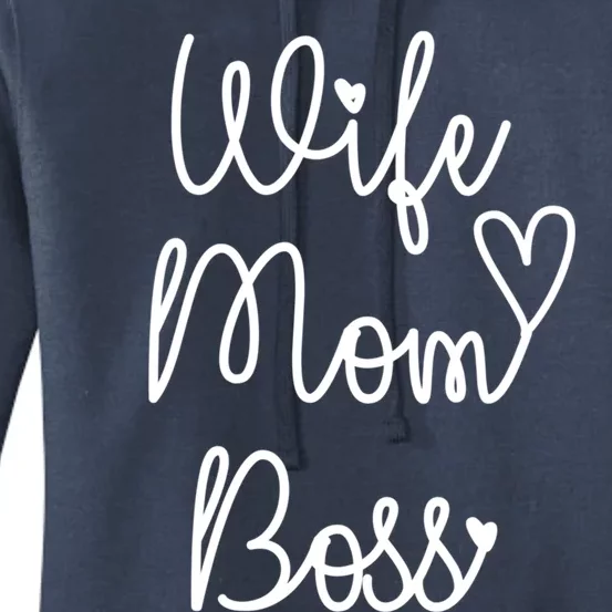 Wife Mom Boss Great Gift Women's Pullover Hoodie