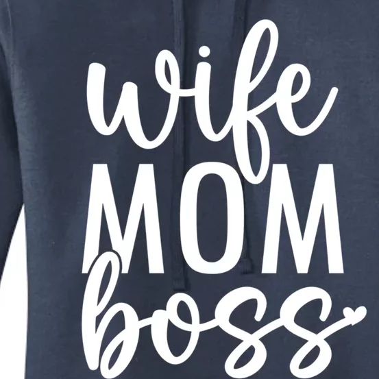 Wife Mom Boss Funny For Mom With Saying Funny Gift Women's Pullover Hoodie