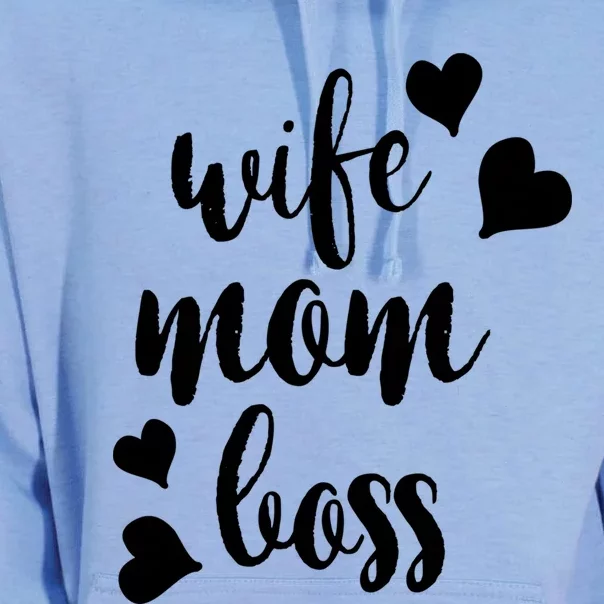 Wife Mom Boss Meaningful Gift Unisex Surf Hoodie