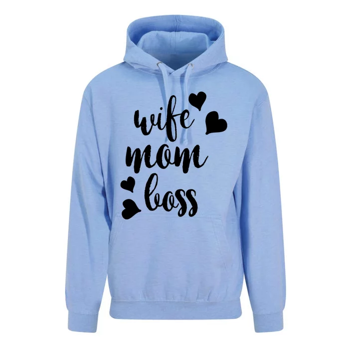 Wife Mom Boss Meaningful Gift Unisex Surf Hoodie