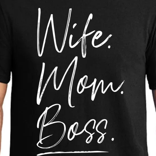 Wife Mom Boss Gift Pajama Set