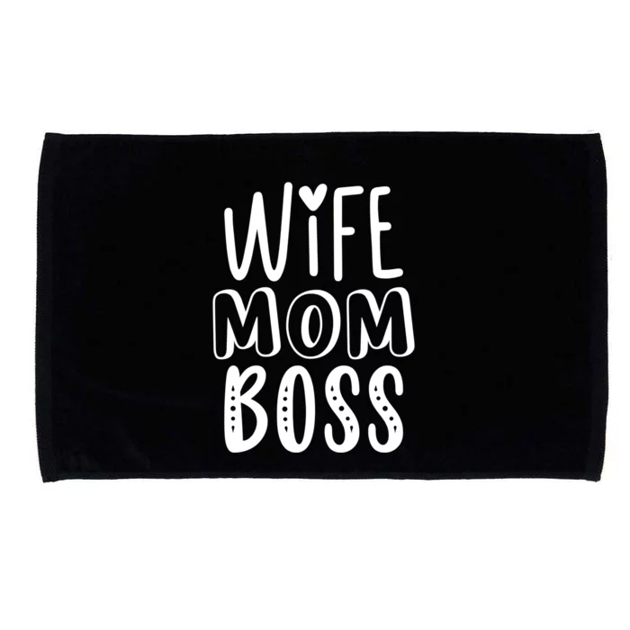 Wife Mom Boss Cute Gift Microfiber Hand Towel