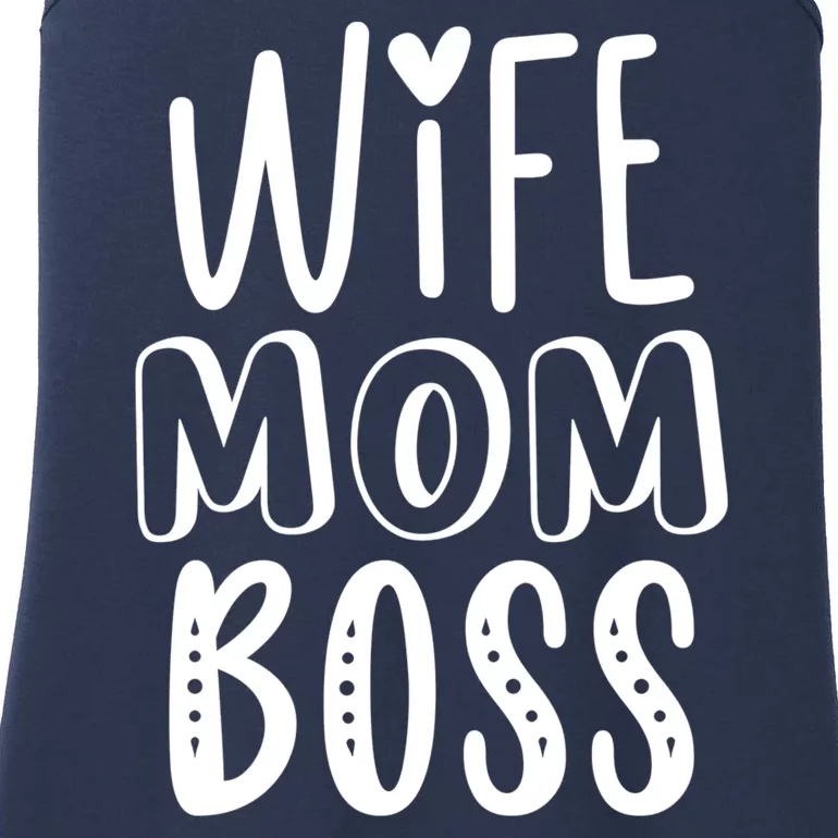 Wife Mom Boss Cute Gift Ladies Essential Tank