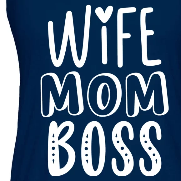 Wife Mom Boss Cute Gift Ladies Essential Flowy Tank