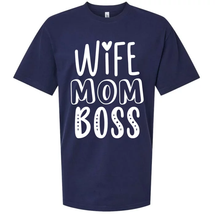 Wife Mom Boss Cute Gift Sueded Cloud Jersey T-Shirt