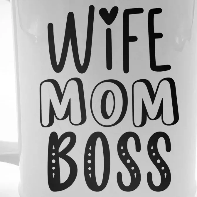 Wife Mom Boss Cute Gift Front & Back Beer Stein