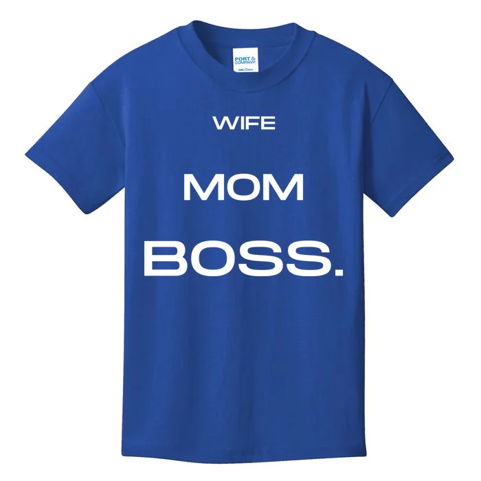 Wife Mom Boss Cool Gift Kids T-Shirt