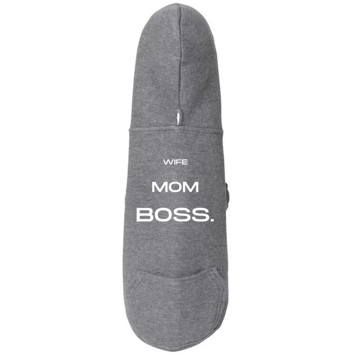 Wife Mom Boss Cool Gift Doggie 3-End Fleece Hoodie