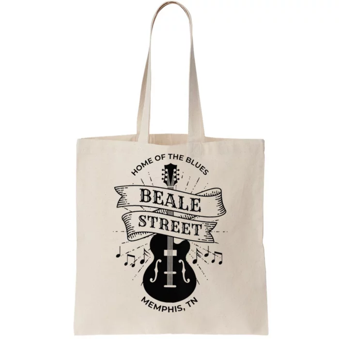 Womens Memphis Beale Street Tennessee Blues VNeck Tote Bag